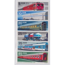 ALEMANIA ORIENTAL DDR 1973 FERROCARRILES SERIE COMPLETA DE ESTAMPILLAS NUEVAS MINT TRENES